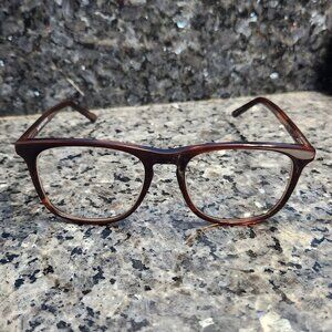 Skyline Square Brown Striped Eyeglasses Frames